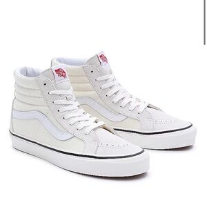 Vans white high top shoes